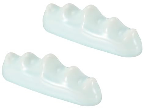PATIKIL Calligraphy Brush Holder, 2 Pack 4 Ports Solid Ceramic Chinese Calligraphy Brush Rest for Writing Painting Pen Brush Rack Holder Tool, White