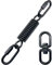 Schwingfeder Stahlfeder, Tragfähigkeit bis 250kg, Schwingfeder Hängesessel mit 2 Karabinerhaken, Aufhängefeder, 360° Swivel Haken für Hammock Hängeliege Hängestühle, Boxsack Halterung, Schwarz