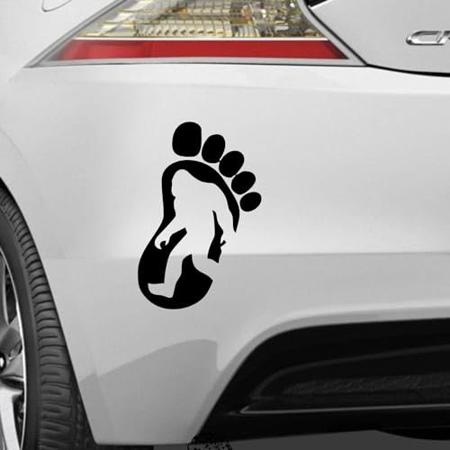 Rakelfix Fußabdruck Bigfoot Aufkleber Sticker Größe&Farbe wählbar Autoaufkleber Lack Scheibe