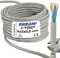 EBROM - 10 Meter Fernmeldeleitung J-Y(St) Y 4x2x0,8 - grau - ISDN - Telekommunikationskabel - Telefonleitung - Telefonkabel - Vollkupfer 99,9% OFC Kupfer - Ihre Länge: 10 m