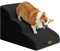 Breiter Hundetreppe 3 Stufen 40cm hoch für Kleine Hunde, Hochdichtem Schaumstoff Haustiertreppe, Waschbarem Bezug und Rutschfestem Boden