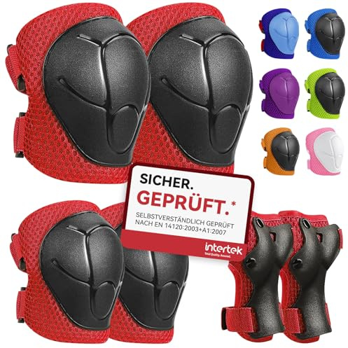 iMoebel Set di 6 Protezioni per Bambini, Set di Protezioni in Linea, per Pattinaggio, Skateboard