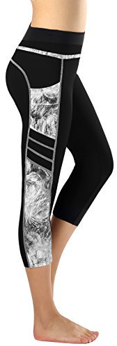 Buepeara Sport Leggings Damen Sporthose mit Taschen, High Waist Tights Laufhose Fitnesshose Für Sport & Alltag 68 M