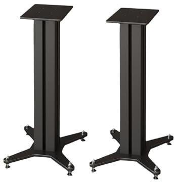 YCOVSFP Support d'enceinte, Support d'enceinte en métal sur Pied de 30 à 80 cm de Haut, 1 Paire de Support d'enceinte Universel, adapté au Salon, au Bureau, au théâtre(80cm)