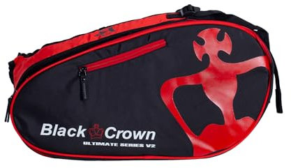 Black Crown - Paletero Ultimate Series V2 - Exterior 100% Poliuretano, Interior 100% Poliéster - Color Negro y Rojo - Diferentes Compartimentos - Comodidad y Calidad - Amplia Capacidad