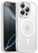 JETech Magnetic Case for iPhone 16 Pro Max 6.9-Inch Compatible with MagSafe, Translucent Matte Back Slim Shockproof Phone Cover (White Titanium)