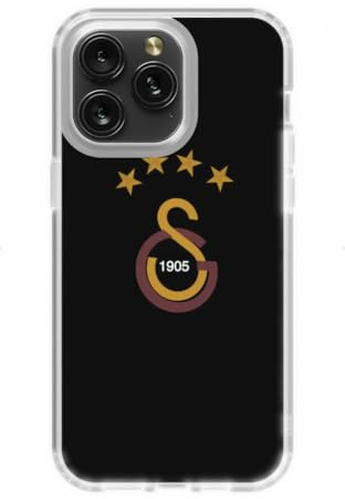 Gök-Türk Weiche Silikonhülle Hülle Galatasaray GS für iPhone 14, 14 Pro, 14 Pro Max, 15, 15 Pro, 15 Pro Max, 16, 16 Pro, 16 Pro Max - schwarz (iPhone 15 Pro Max)