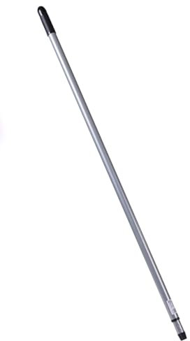 BawiTec Qualitäts Teleskopstiele stufenlos verstellbar ausziehbar mit Gewinde und Aufhängekappe Stiel Metallstiel für Besen,Schrubber,Wischer Teleskopstange Telesstiel (1 Stiel, grau, Basic, 200cm)