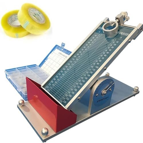 Professioneller Klebeband-Anfangsklebetester, 0-60° Winkelverstellbar, Manueller Anfangsklebetester, Mit Einer Box Mit Stahlkugeln, Für Klebeband, Etiketten, Schutzfolie, Doppelseitiges Klebeband