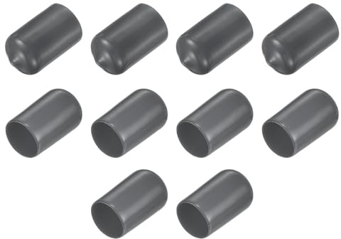QUARKZMAN 10 Stück Gummi Endkappen 12,5 mm Gummikappen Runde Schutzkappen Bolzenkappen Pfostenkappe Gummifüße Stuhlsocken Fußkappen Stuhlgleiter Möbelgleiter für Rohren Tischfüße Dunkelgrau