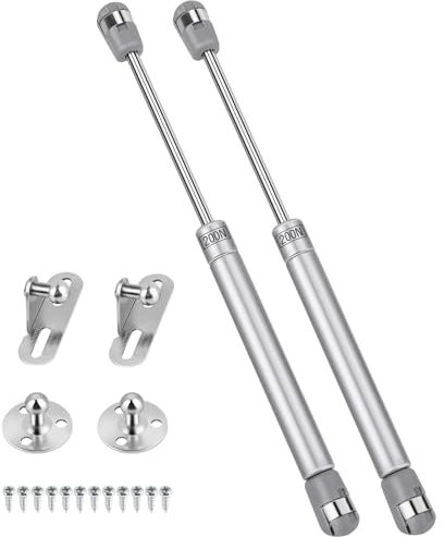 2 Piezas Amortiguadores de Gas, 200N / 20kg Pistones a Gas, Hidráulico Muebles Cocina Amortiguador Puertas Elevables, Pistones a Gas Muebles Cocina Amortiguadores Muebles Bisagras Puertas Cocina