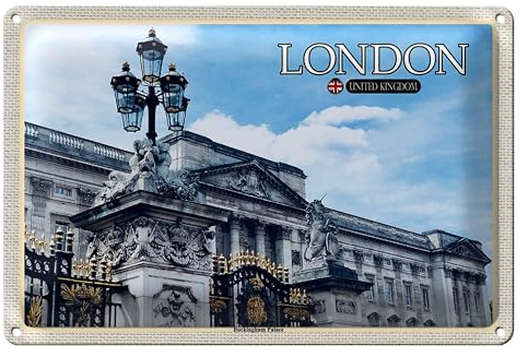 London Blechschild | Buckingham Palace | Dekoration | 40 cm x 30 cm
