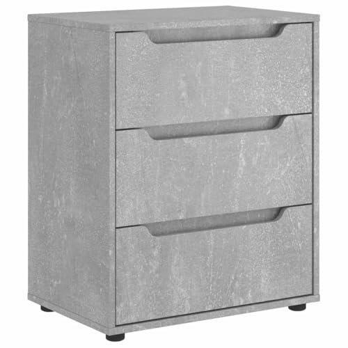 Generico Kangqiling Sideboard VISNES grau Beton 60 x 40 x 73 cm aus mehrschichtigem Holz, Grau, 4108286