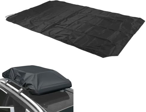 Car Rooftop Cargo Carrier Rain Cover, 210D Silver Coated Oxford Protective water proof Top Luggage Rack Cover Dust Covers, Roof Luggage Box Cover, Compact and Portable (270 * 145cm)