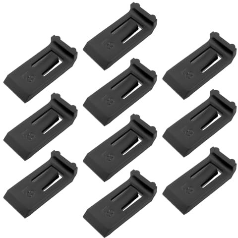 ECSiNG Lot de 10 Limiteurs d'angle de Charnière Compatible avec Blum 74.1103 pour Charnières à 107 Degrés Noir (16,5 Mm X 7,4 Mm X 1,8 Mm)