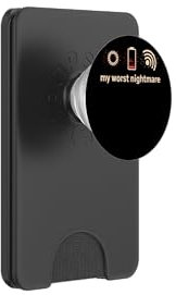 My Worst Nightmare Tech Anxiety Buffering Low Battery Meme PopSockets PopWallet for MagSafe