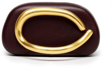 blinkgooblink Clutch Damen mit Goldgriff | Elegante Abendtasche mit Abnehmbarer Kette | Kleine Damenhandtasche für Hochzeit, Braut, Party, Ball & Feier