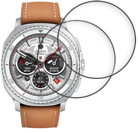 2 Stück Panzer Schutz Glas für Samsung Galaxy Watch 8 46mm | Folie für Samsung Galaxy Watch 8 46mm Schutzfolie, 9H Härte, HD Klare, Blasenfrei, Anti-Kratzen, Full screen Panzerglas Film