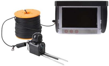 Diyeeni Fishing Camera Under Water, Water -resistant 164ft Cable 4.3 Inch Underwater Sconing Camera for Aquaculture