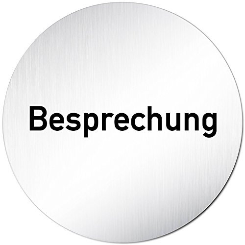 Türschilder24 Besprechung Schild Hinweisschild Aluminium (eloxiert) Rund 100mm Ø