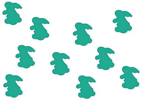 Miniblings 10x Bügelbilder Osterhase 23mm GLATT Kaninchen Hase stehend Patch Bügelbild I Kinder Bügelflicken Patches zum Aufbügeln - Flexfolie - Applikation Nähen, Farbe:türkis