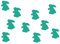 Miniblings 10x Bügelbilder Osterhase 23mm GLATT Kaninchen Hase stehend Patch Bügelbild I Kinder Bügelflicken Patches zum Aufbügeln - Flexfolie - Applikation Nähen, Farbe:türkis