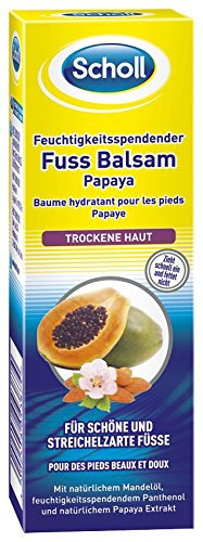 Scholl Papaya Moisturising Foot Balm for Dry Skin Pack of 2 x 75 ml