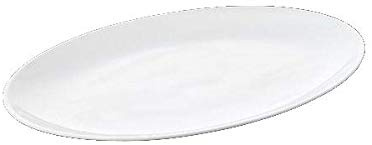 Wilmax WL-992021/A Porzellan Ovale Platte, Weiss, 25.5cm Länge
