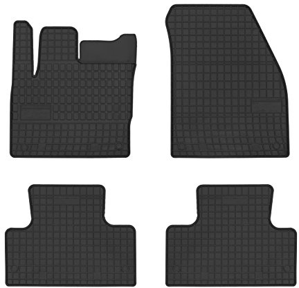 FROGUM EL Toro Gummimatten Ganzjähriges-Set von Autofussmatte Auto Fußmatten für Land Rover Range Rover Evoque I 2011-2018 | Beständiges Gummi Material | 1,5cm Schutzkante