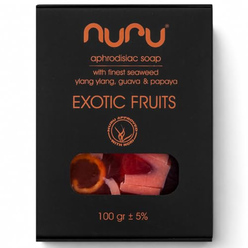 NURU Körperseife Exotic Fruit 100 g – Premium Pflege-Seife Made in EU, vegan & tierversuchsfrei, handgefertigte Qualität für Körperpflege, Home-SPA & Reinigung nach Massage