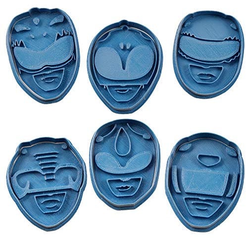 Cuticuter Power Rangers Pack Cookie Cutter, Blue, 16 x 14 x 1.5 cm, Pack of 6
