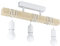 EGLO Deckenlampe Townshend, 3 flammige Vintage Deckenleuchte im Industrial Design, Retro Pendelleuchte aus Stahl und Holz, Farbe: Weiß, braun, Fassung: E27