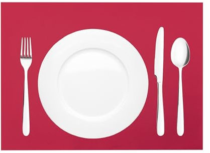 Mank Tischset aus Airlaid Uni | Tischsets 40 x 30 cm für Gastronomie und Feiern |100 Stück (rot)
