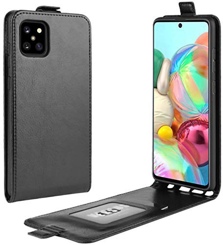 HualuBro Cover Samsung Galaxy Note 10 Lite, Flip Cover a Libro in PU Pelle Premium Portafoglio Magnetica Leather Case Custodia per Samsung Galaxy Note 10 Lite / A81 / M60S Cover (Nero)