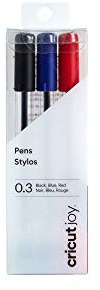 Cricut Joy Extra Fine Point Stylo 0,3 (3) Noir, Bleu, Rouge