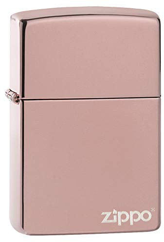 ZIPPO – Zippo Logo - Reg High Polished Rose Gold – Sturmfeuerzeug, nachfüllbar, in hochwertiger Geschenkbox