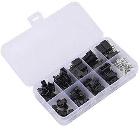 200Pcs SM Plug Connecteur , JST-2.54mm 2/3/4/5PIN Mâle Femelle Fil Cavalier Broche En-Tête Connecteur Kit Logement , Broches À Sertir Mâle Et Femelle Bornes Électriques