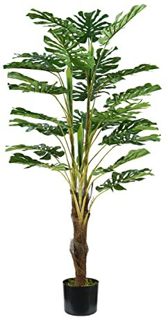 King Collection Plante Monstera H. 120 cm 24 Feuilles
