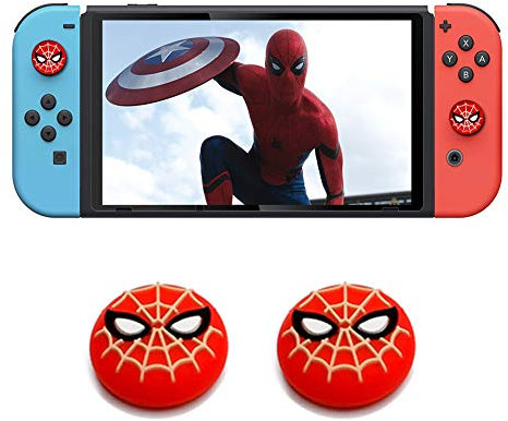 Dualsense Analoger Daumengriff-Stick-Abdeckung, für kabellose Controller, Game-Fernbedienung, Joystick-Kappe, rutschfester Silikon-Griff, kompatibel mit Nintendo Switch & Lite (C), 2 Stück