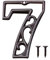 Zayookey Metal Numbers Numeri Civici in Ferro Colato Neri Numero Porta Esterno Numero di Indirizzo Rustico Vintage per Porte, Pareti, Indirizzi di Casa (Numero 7)