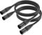 Yinker XLR Cable Male to Male Microphone Cable, 3 Pin Microphone Cable with Oxygen-Free Copper 5ft/1.5m, 2pack
