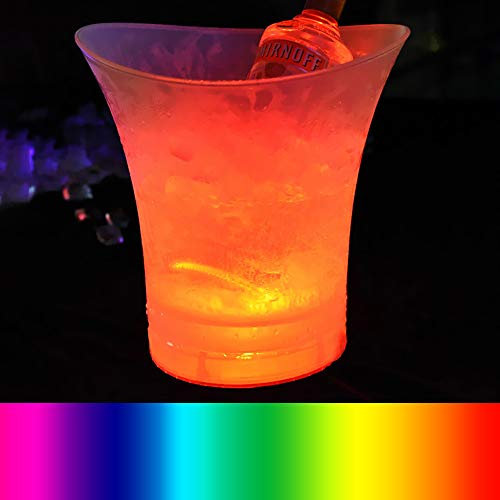 FYMTS 4 couleurs barres lumineuses discothèques 5L Champagne seau à bière barres nuit fête nouveau seau à glace en plastique étanche