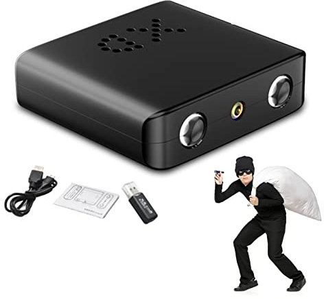 Fowybe Mini cámara espía - Seguridad WiFi HD 1080P - Grabadora Audio y Video visión Nocturna, niñera para Seguridad Interior y Exterior en el hogar