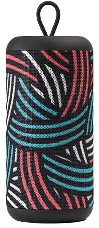 Music Sound | Speaker Vertical | Enceinte Bluetooth 5.0 Portable - 5 Watts de Puissance - Emplacement Micro SD - Portée Bluetooth 10Mt. Autonomie Batterie 4h et Charge 1,5h - Fantasy Stripes