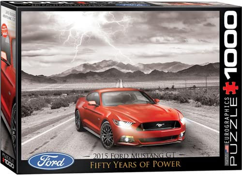 50 Jahre Ford Mustang GT 2015 1000 Teile Puzzle Format 68x48 cm + Puzzle Alu Rahmen für 1000er