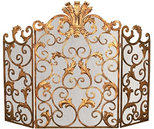 Kaminschutzgitter Verzierte goldene Akanthusblattrolle Kaminschutzgitter Kaminschutzgitter Kaminschutzgitter Kaminschutzgitter Flache Kaminschutzgitter Dekorativ Needed