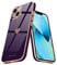 Teageo for iPhone 13 Case Cute Heart Pattern for Women Girls Slim Luxury Bling Plating Soft TPU Anti-Scratch Shockproof Bumper Phone Case for iPhone 13, Dark Purple