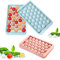 ZIOYA 2 Stück Runde Eiswürfelform mit Deckel Ice Cube Tray Eiswürfelbehälter 66 Stück Eiskugelformen für Eiskühlung Tee und Kaffee Whiskey Eisbier Cocktail Saft (Blaue und Rosa)