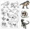 GLOBLELAND Dinosauriern Transparente Stempel für Scrapbooking Dschungelparty Klare Stamps Wildtiere Silikonstempel Für Kartengestaltung DIY Prägung Journaling
