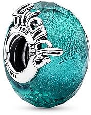 PANDORA Moments Facettiertes Murano-Glas Freundschafts-Charm Moments Collection, kompatibel Moments Armbändern, 792762C01